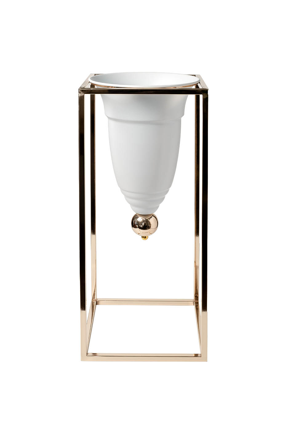 Кашпо на подставке (золото) 1