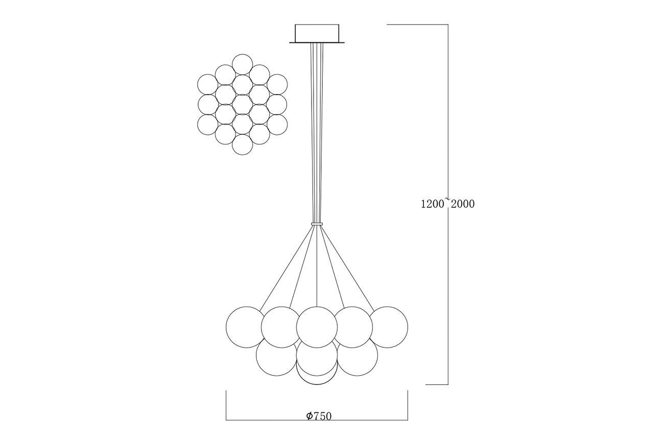 Светильник подвесной Шары (Globo) матовое стекло/золото 3