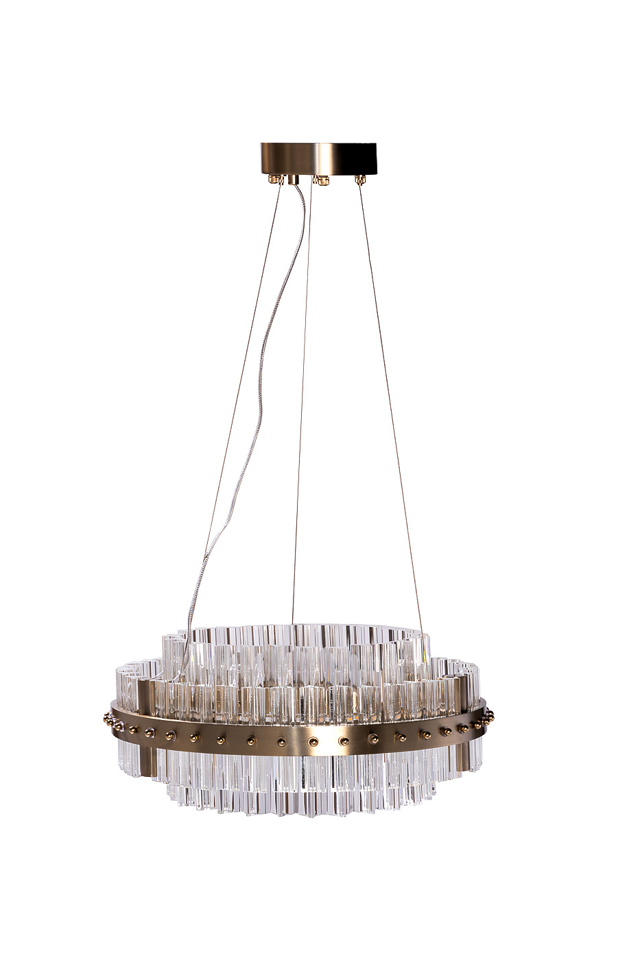 Люстра подвесная Galaxy прозрачное стекло/золото 1