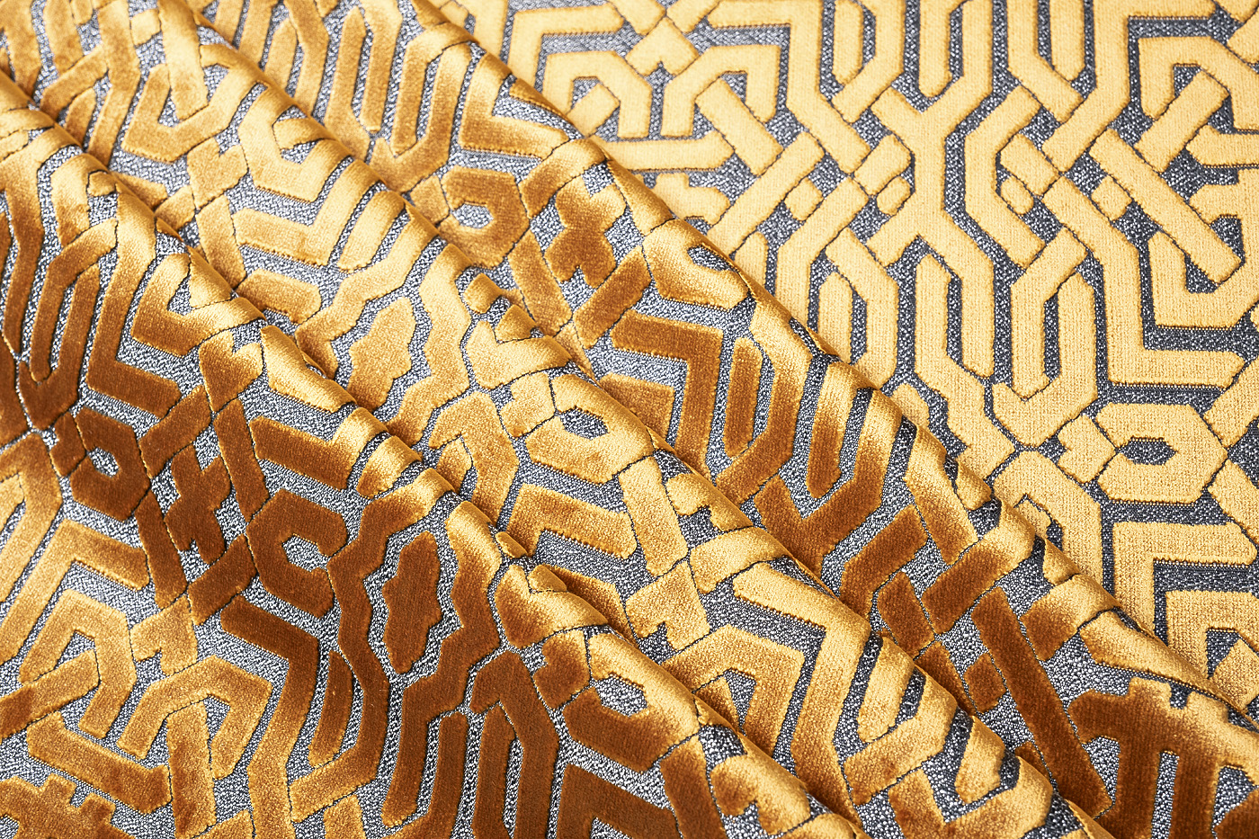 Ткань портьерная/мебельная ЛАТТИС (LATTICE) оранжевая 2