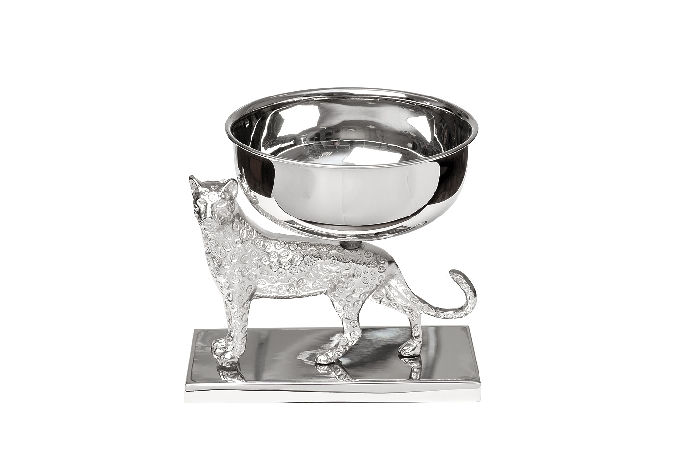 Чаша декоративная «Леопард» хром 1