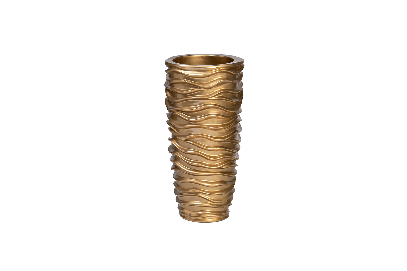 Кашпо напольное золотое 1