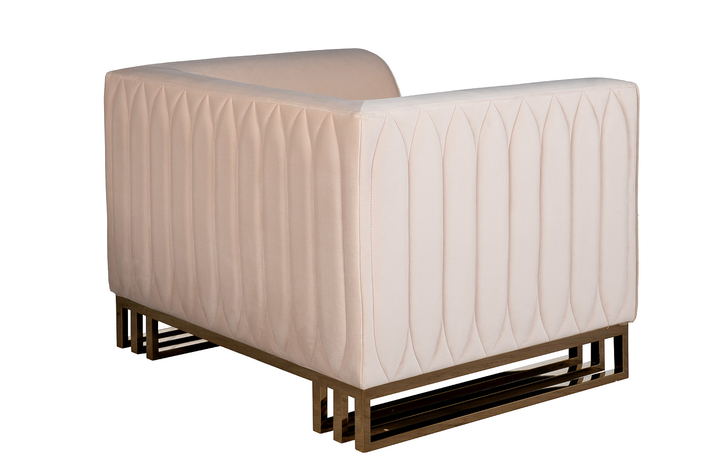 Кресло Люцерн (Lucerne) велюровое бежевое 3