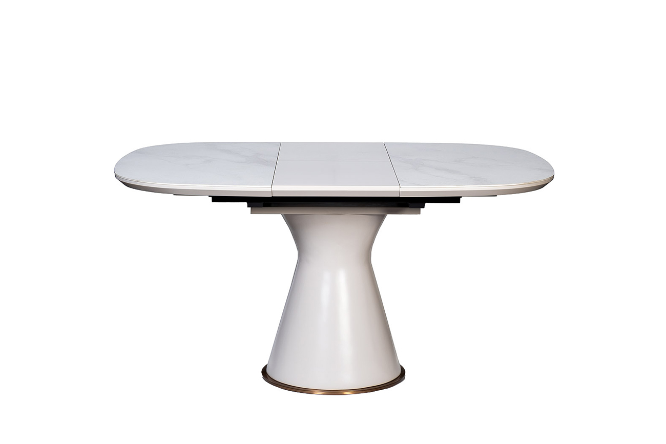 Стол обеденный раздвижной белый 1