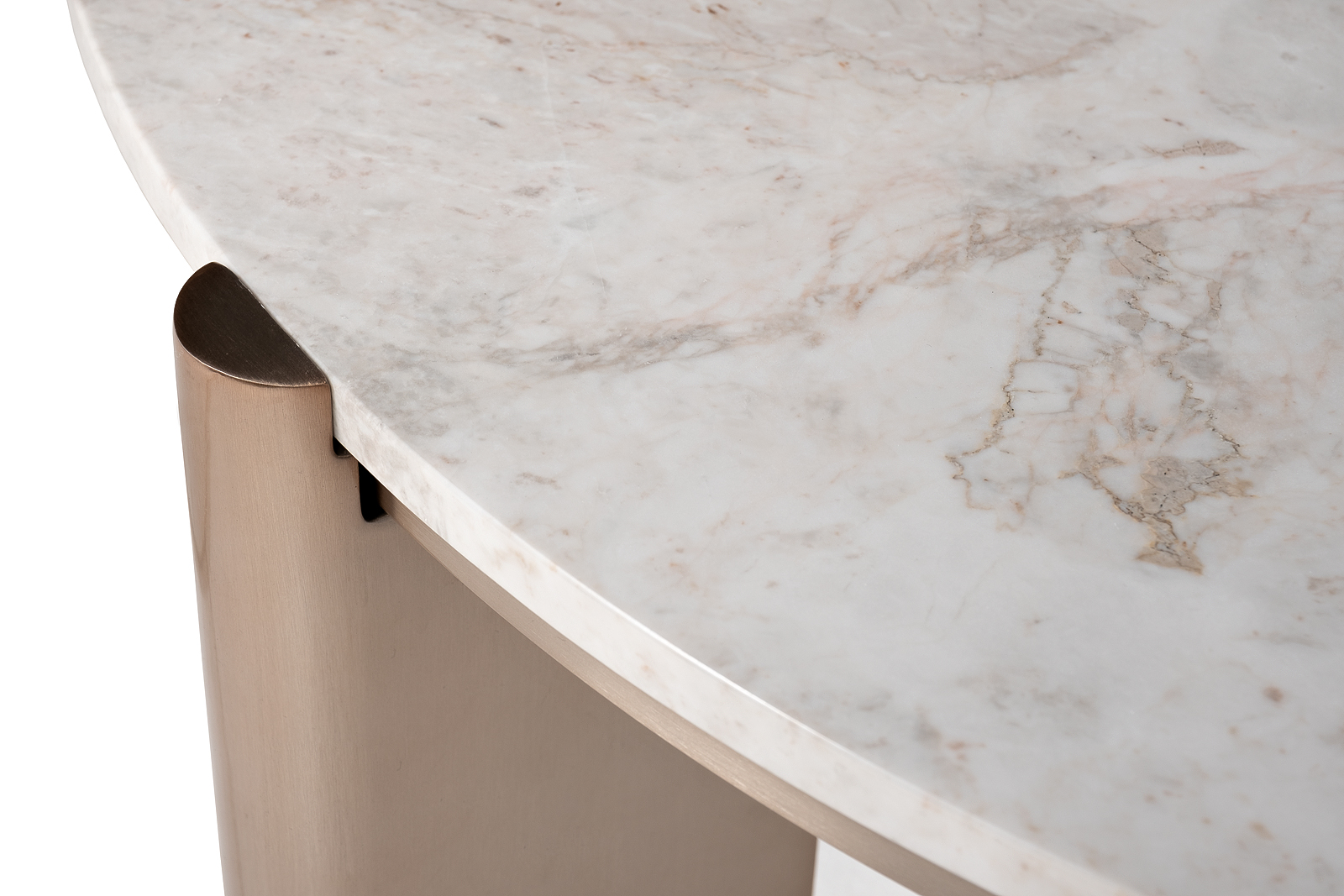 Стол журнальный Cass White белый мрамор 2