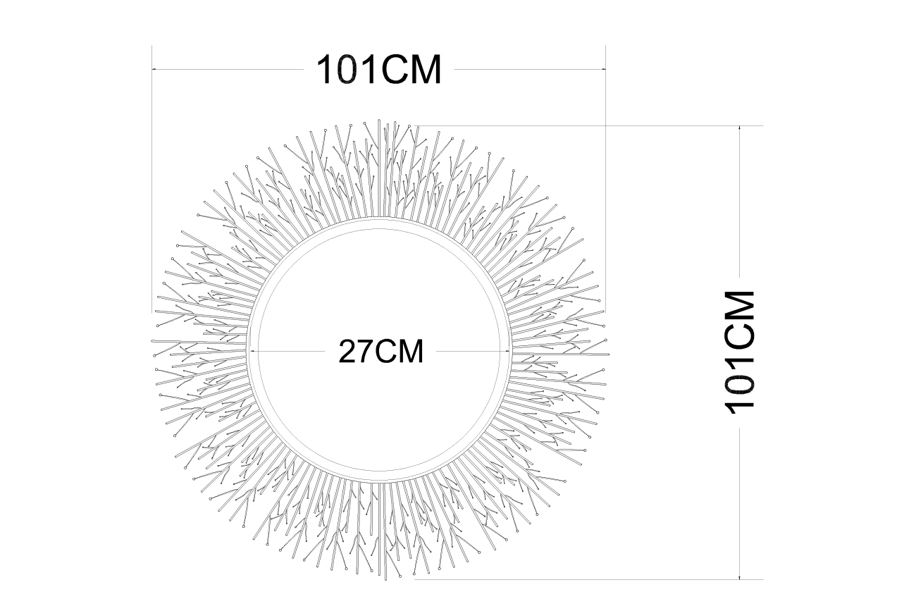 Зеркало «Лучи солнца» 3