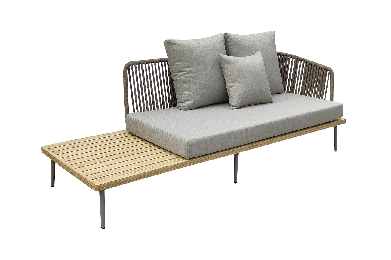 Диван Бэйли (Bayley) трехместный правосторонний уличный серый 1