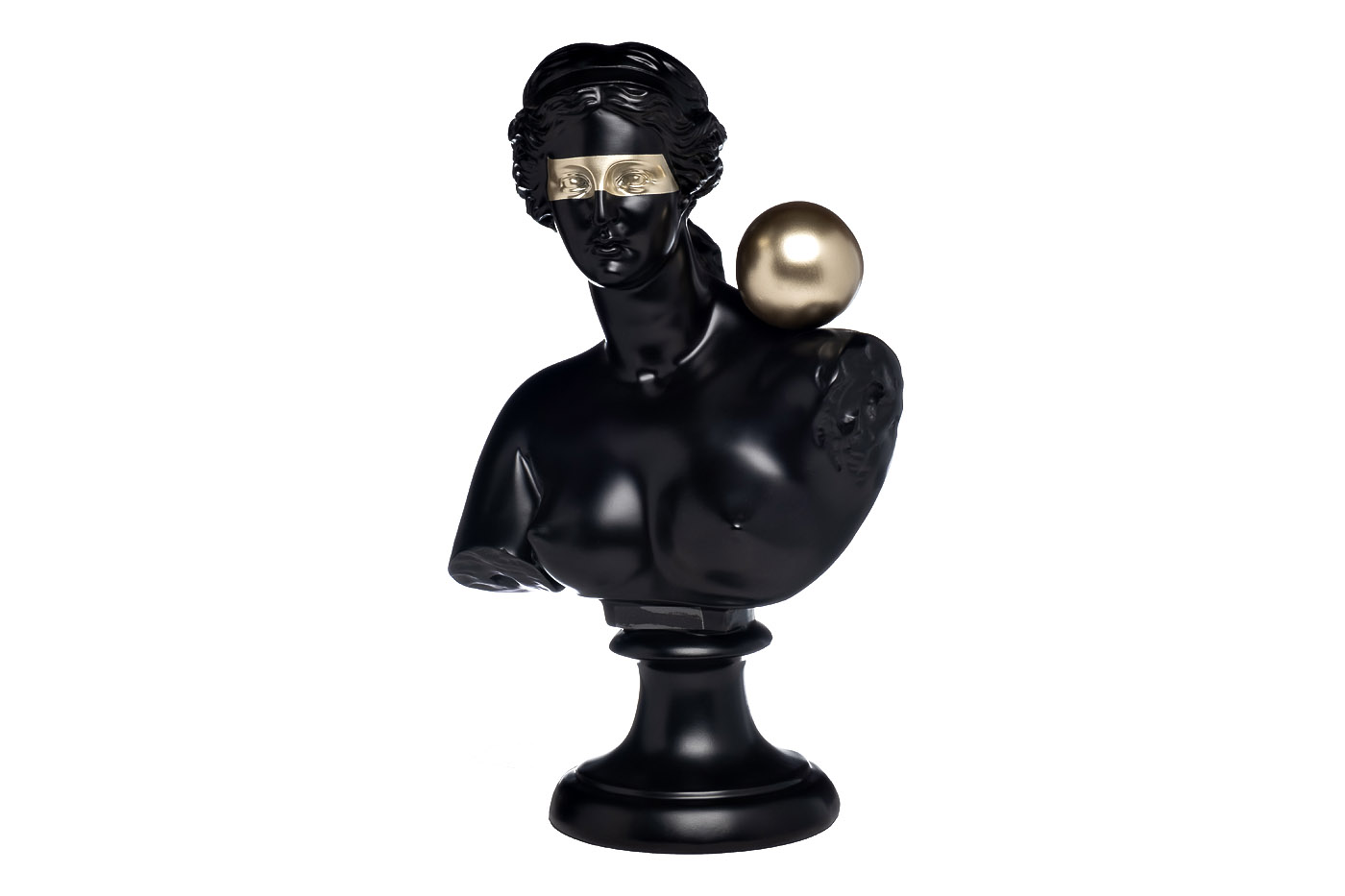 Статуэтка «Античный бюст» женский черный 1