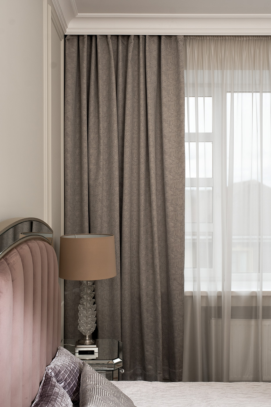 Портьера Gloss 275х260см бежевая 1