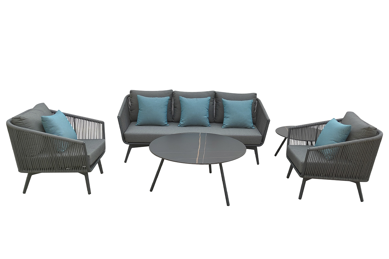 Диван Ариал (Arial) трехместный уличный серый 5