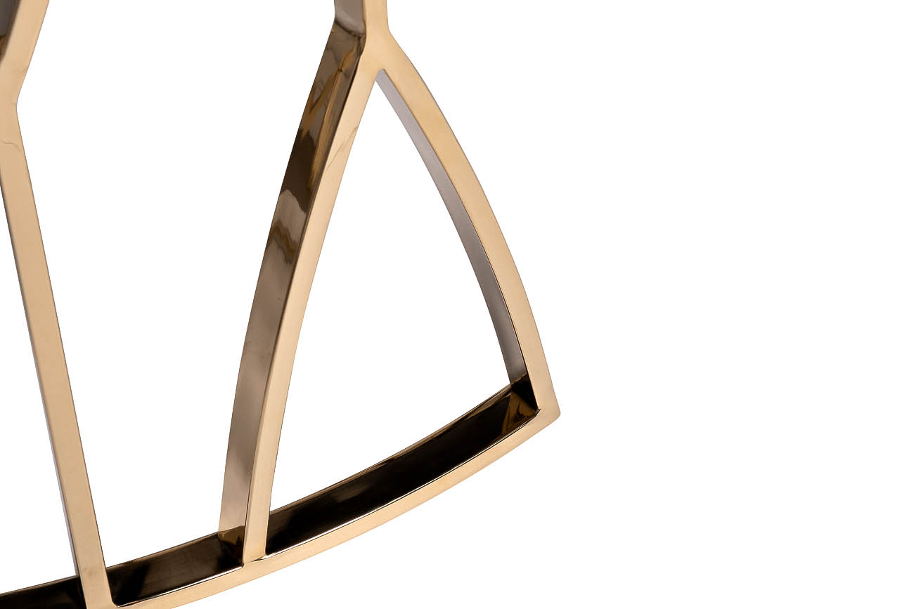 Стол журнальный с черным стеклом (золото) 3