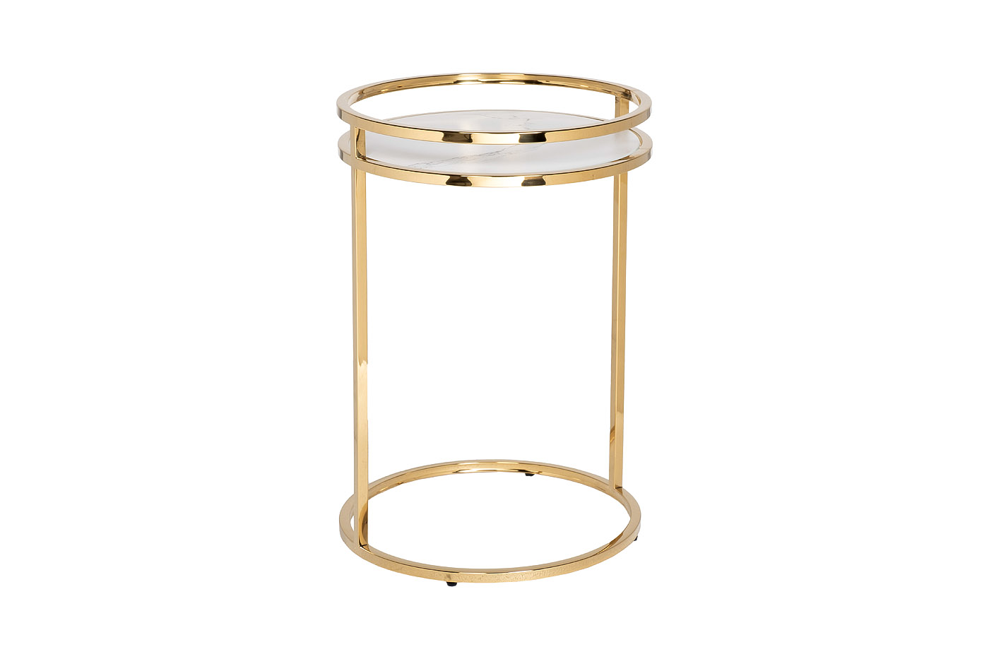 Столик журнальный мраморное стекло/золото 1