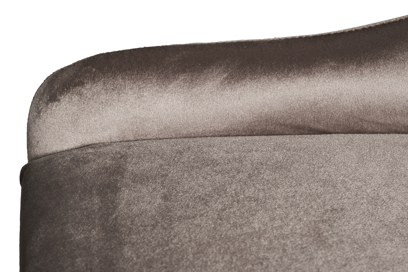 Кресло офисное серое велюровое/хром 5