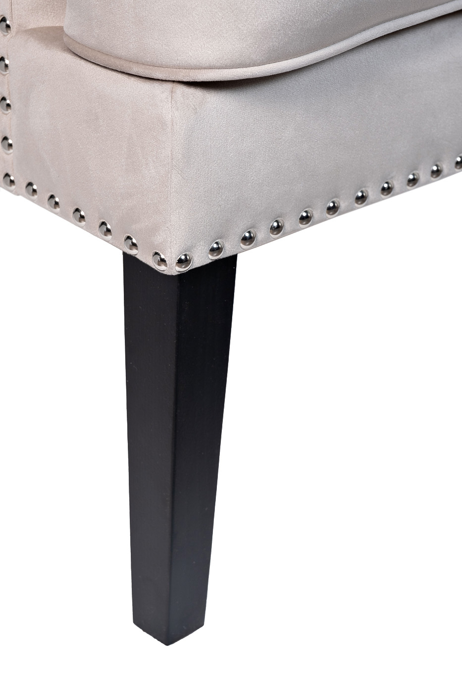 Кресло Rimini велюровое светло-серое 6