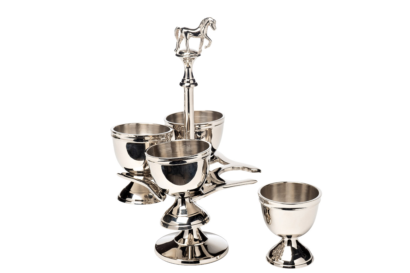 Подставка для яиц Лошадь (Horse) хром 2