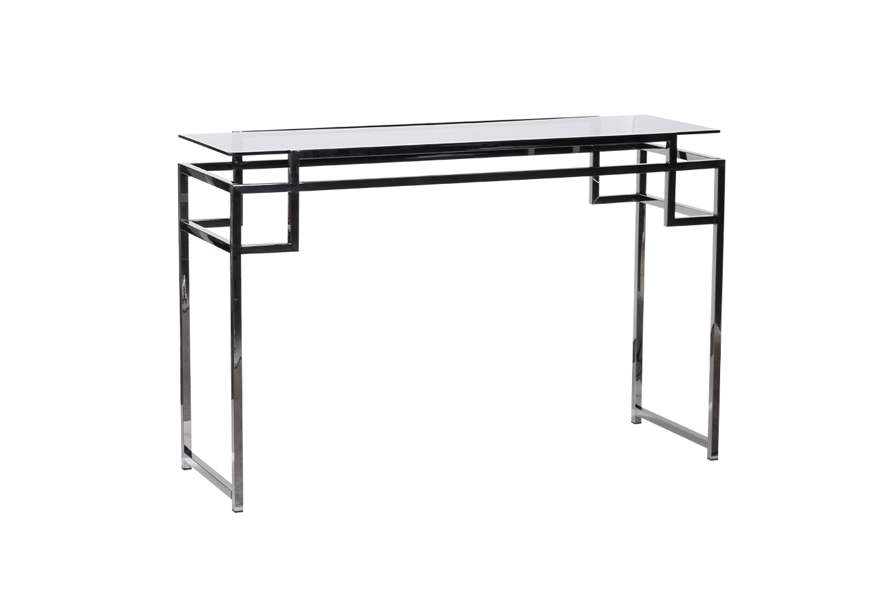Консоль темное стекло/темный хром 2