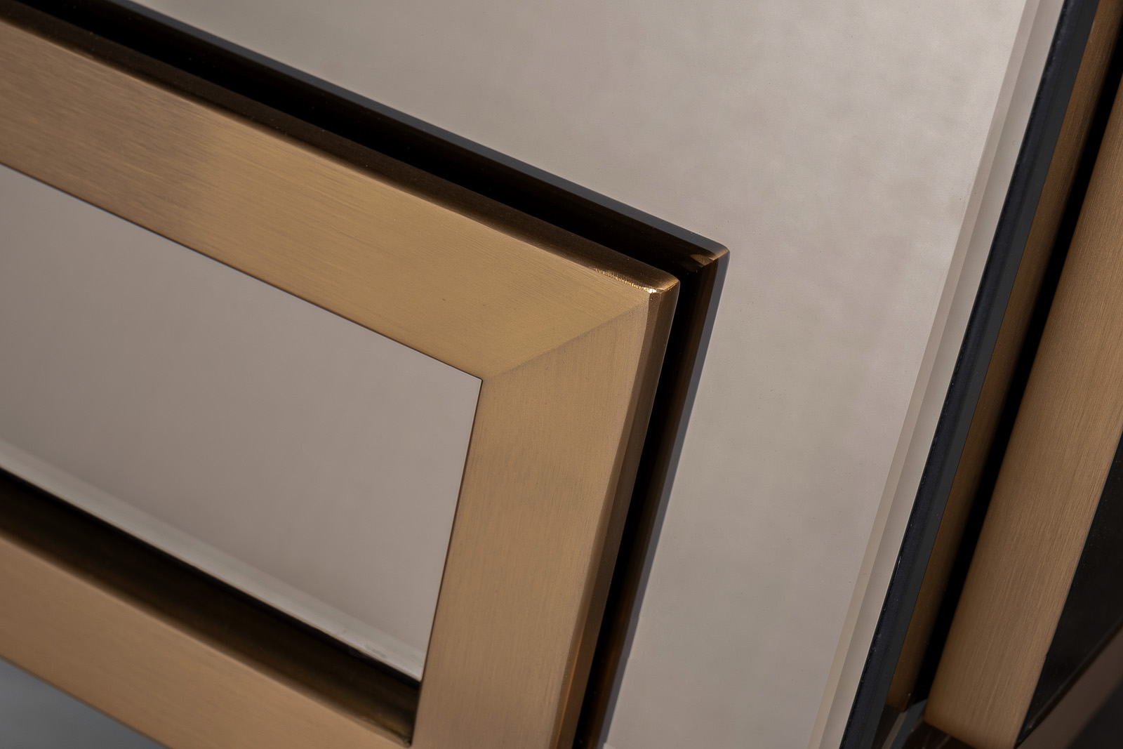 Консоль с 2мя ящиками зеркальная бронза/золото 5