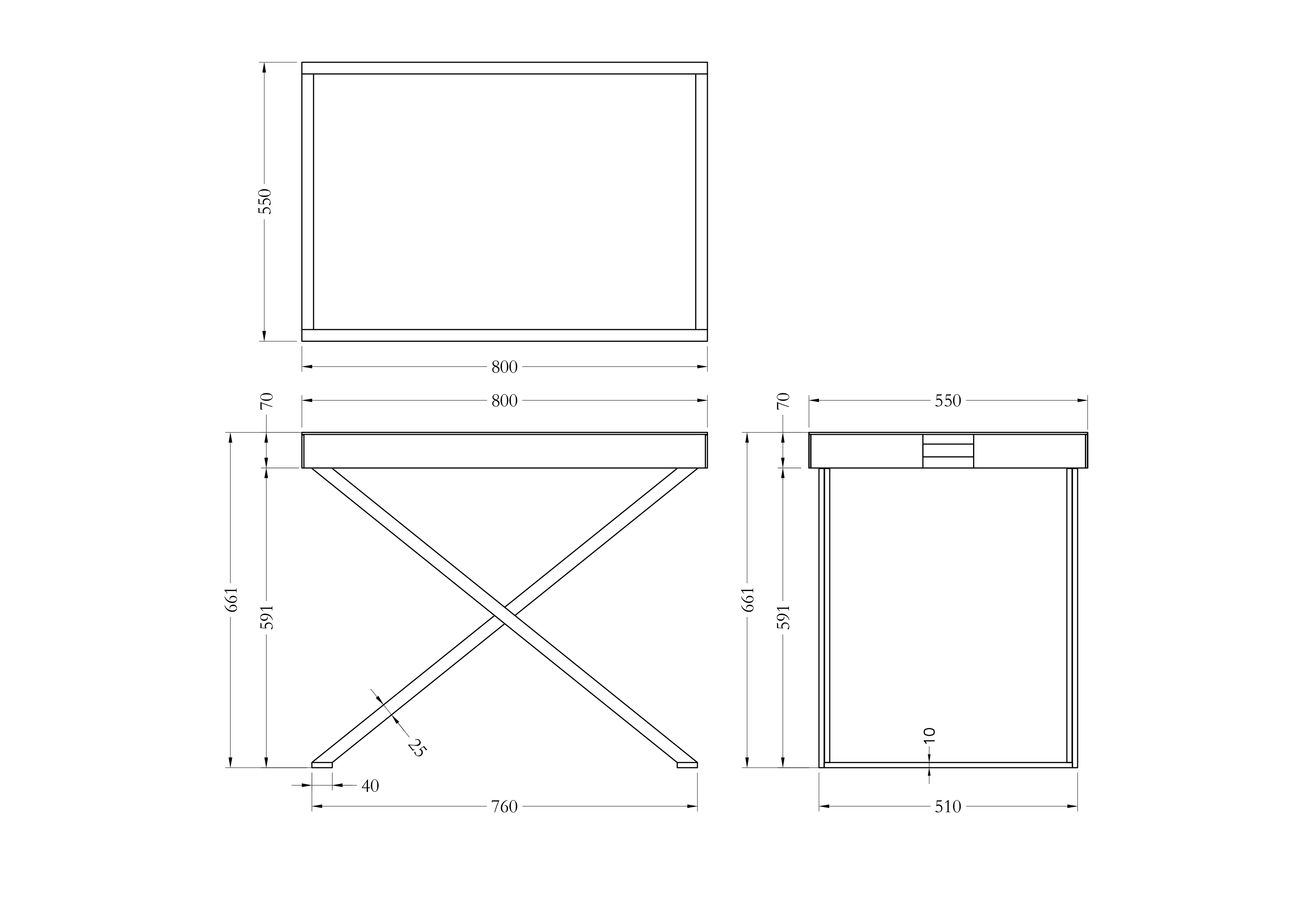 Стол сервировочный зеркальный матовый/золото 9