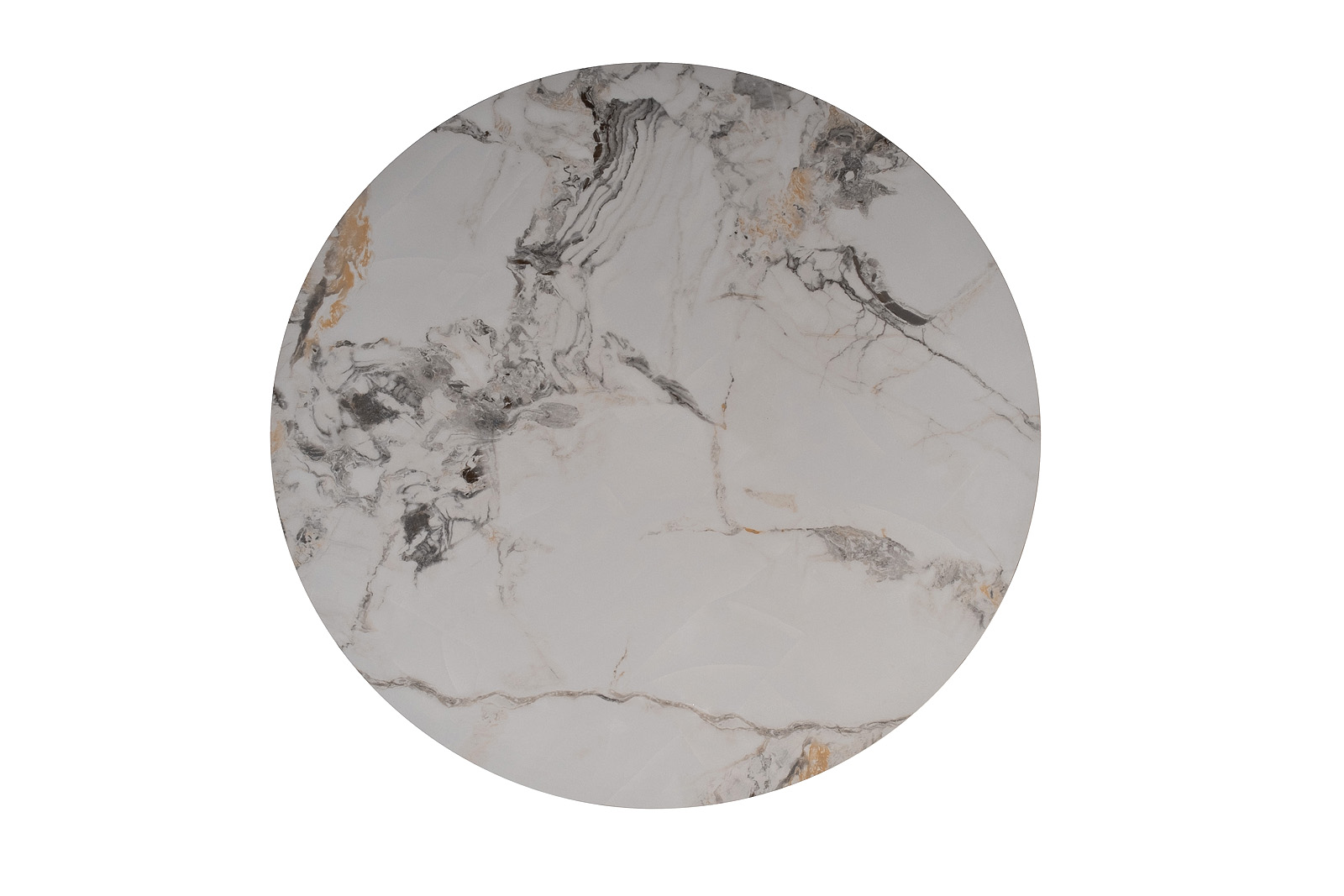 Стол журнальный круглый керамогранит белый 2