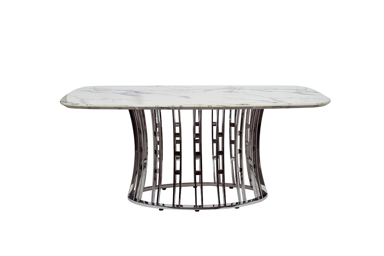 Стол обеденный светло-серый (искусственный камень) 1