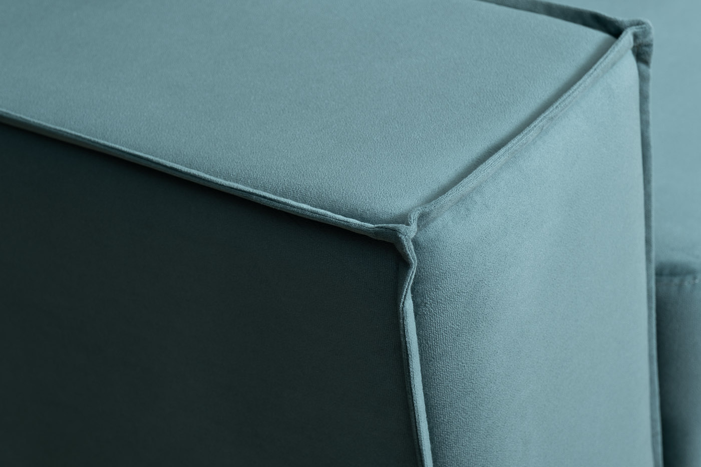 Диван Бергамо(Bergamo) трехместный с канапе правый раскладной бирюзовый 7