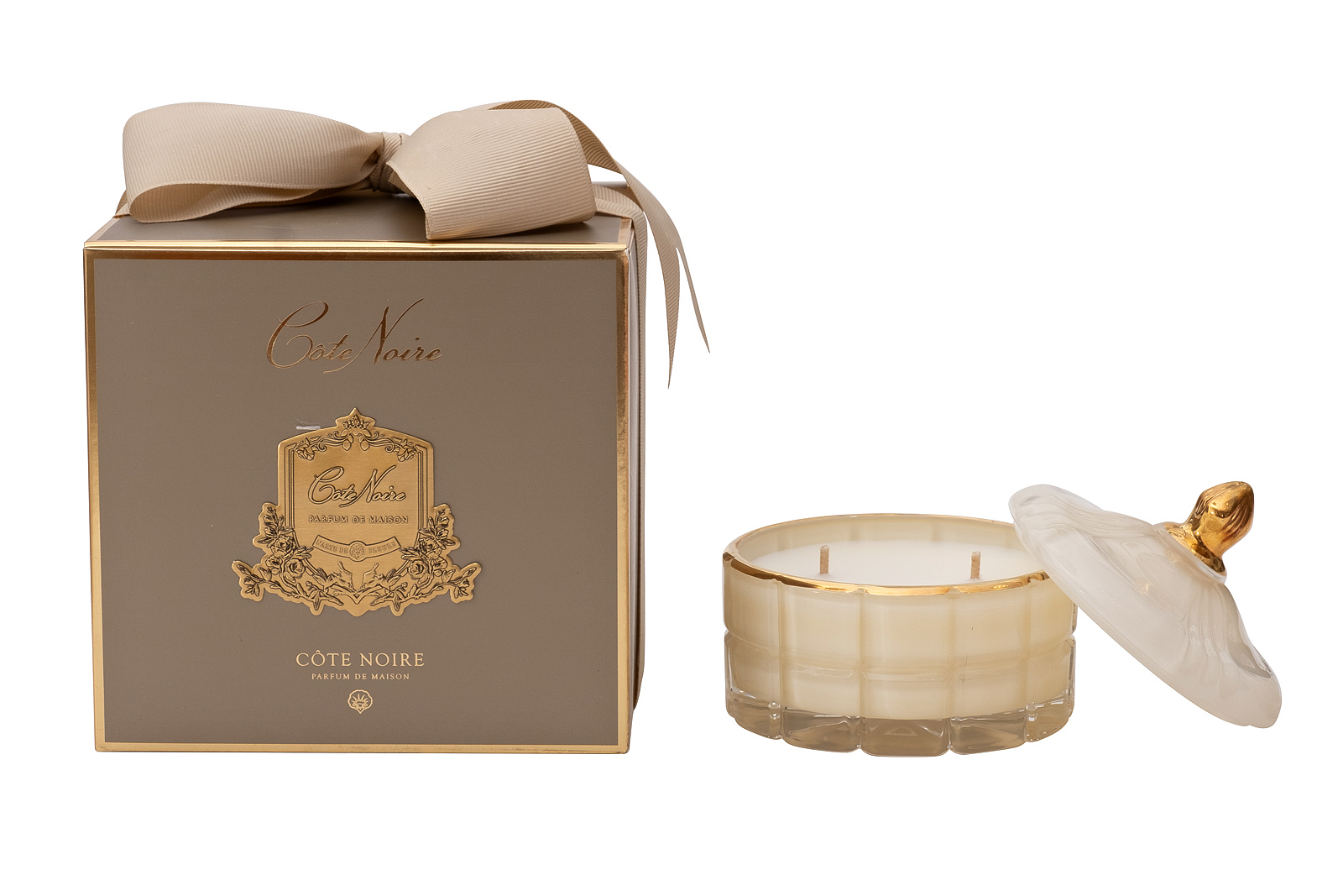 Свеча ароматическая Светлая Ваниль (Blonde Vanilla) в вазе в упаковке 2