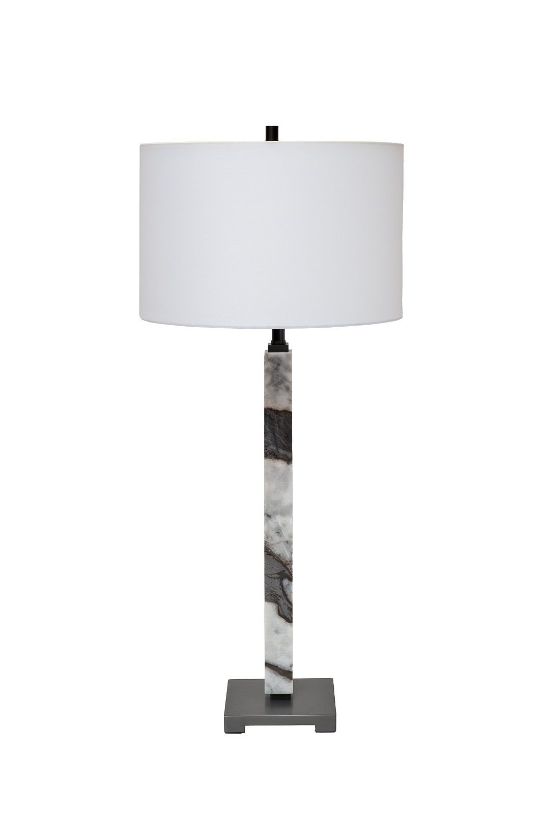 Лампа настольная мраморная с белым абажуром 1