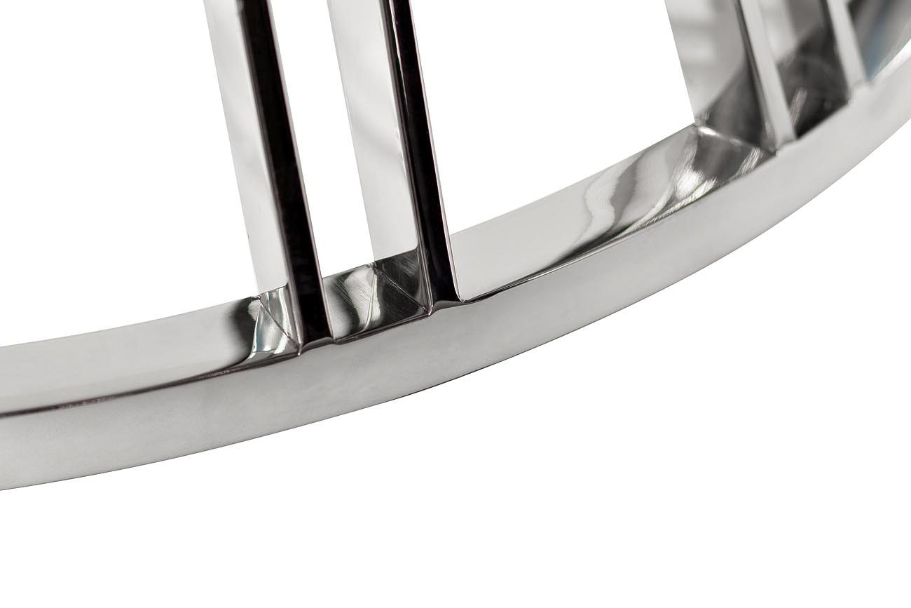 Консоль светло-серая/хром 4