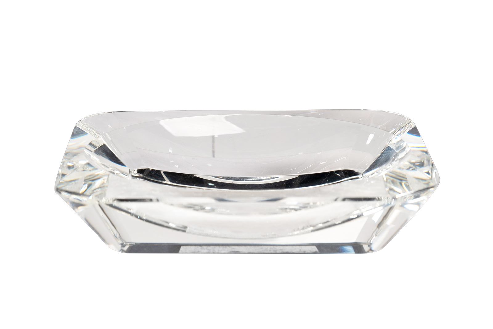 Мыльница стеклянная прозрачная 1