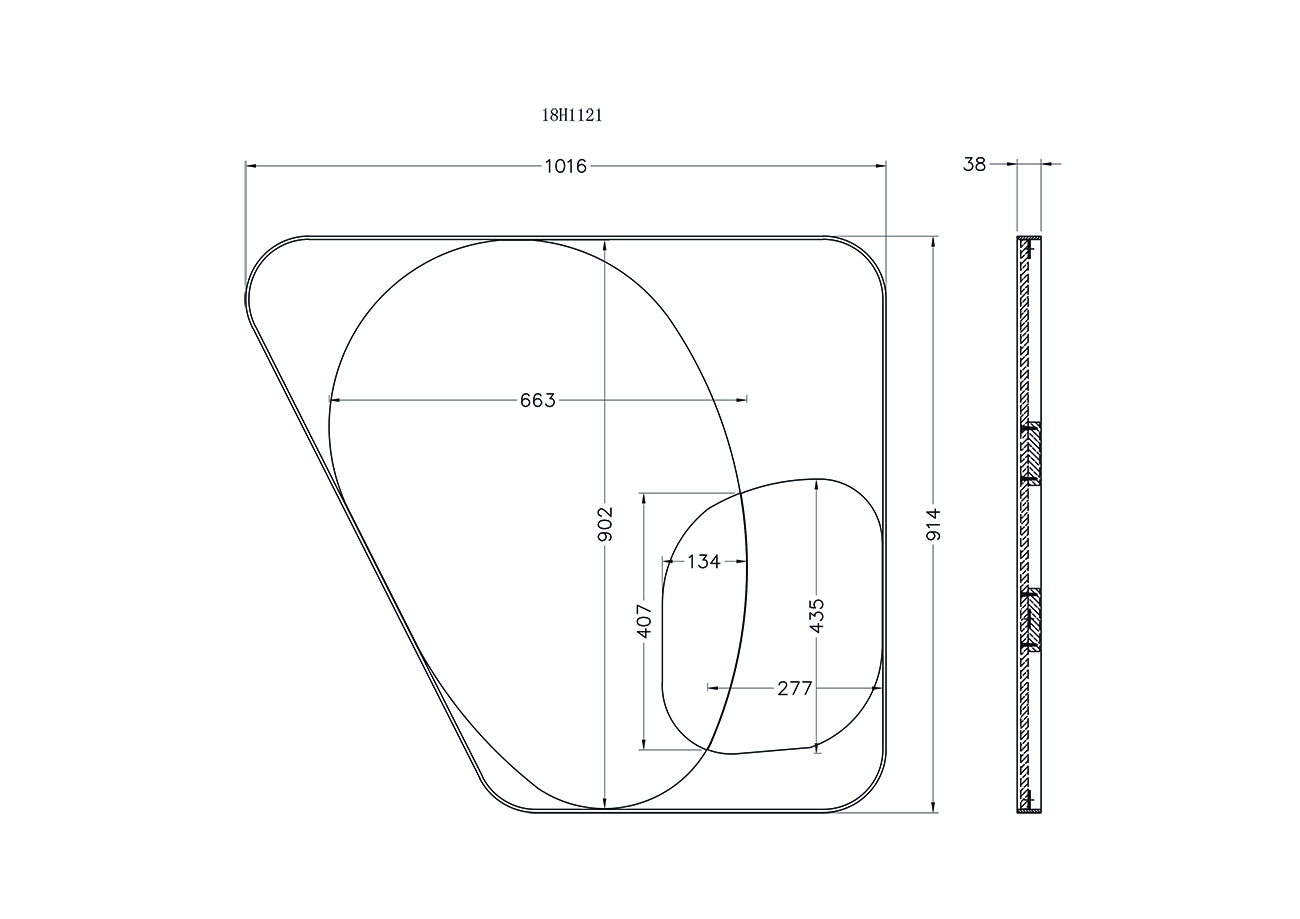 Зеркало декоративное в металлической раме 5