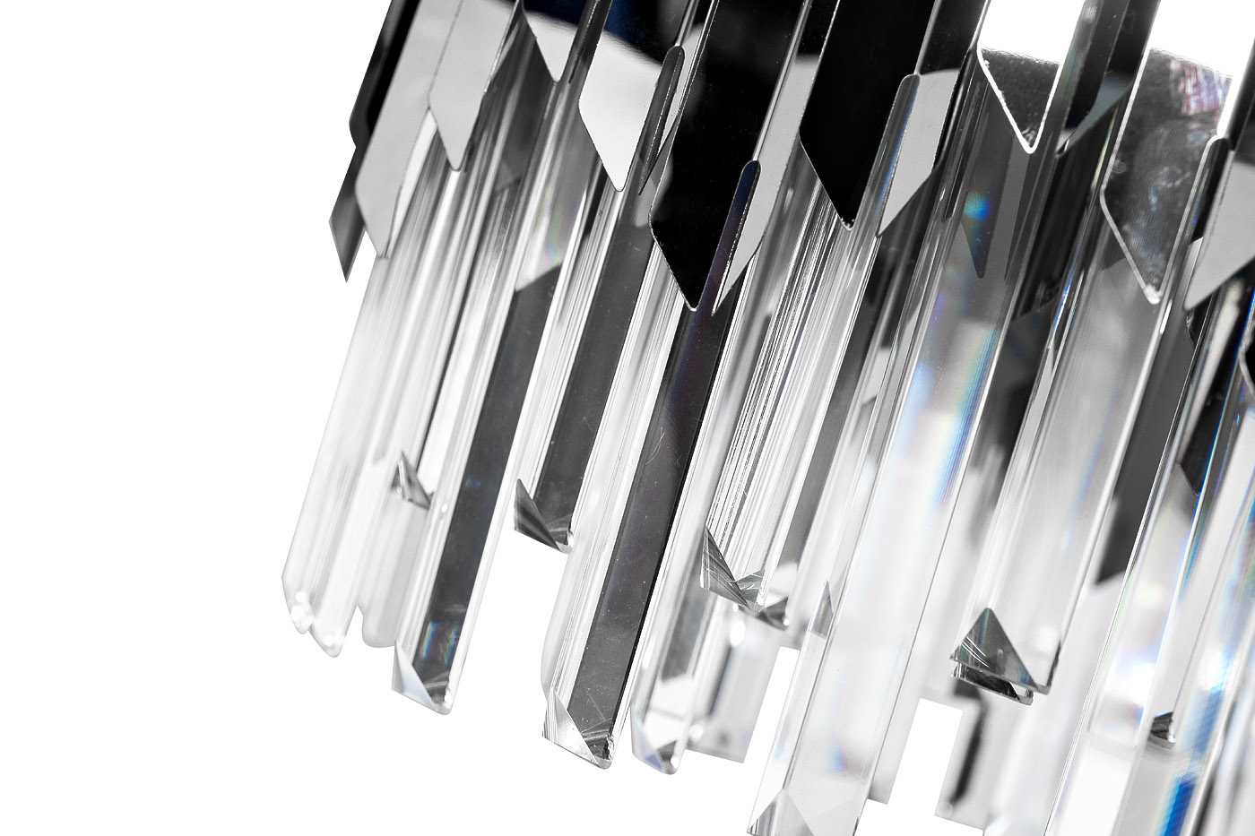 Люстра стеклянная (хром) 3