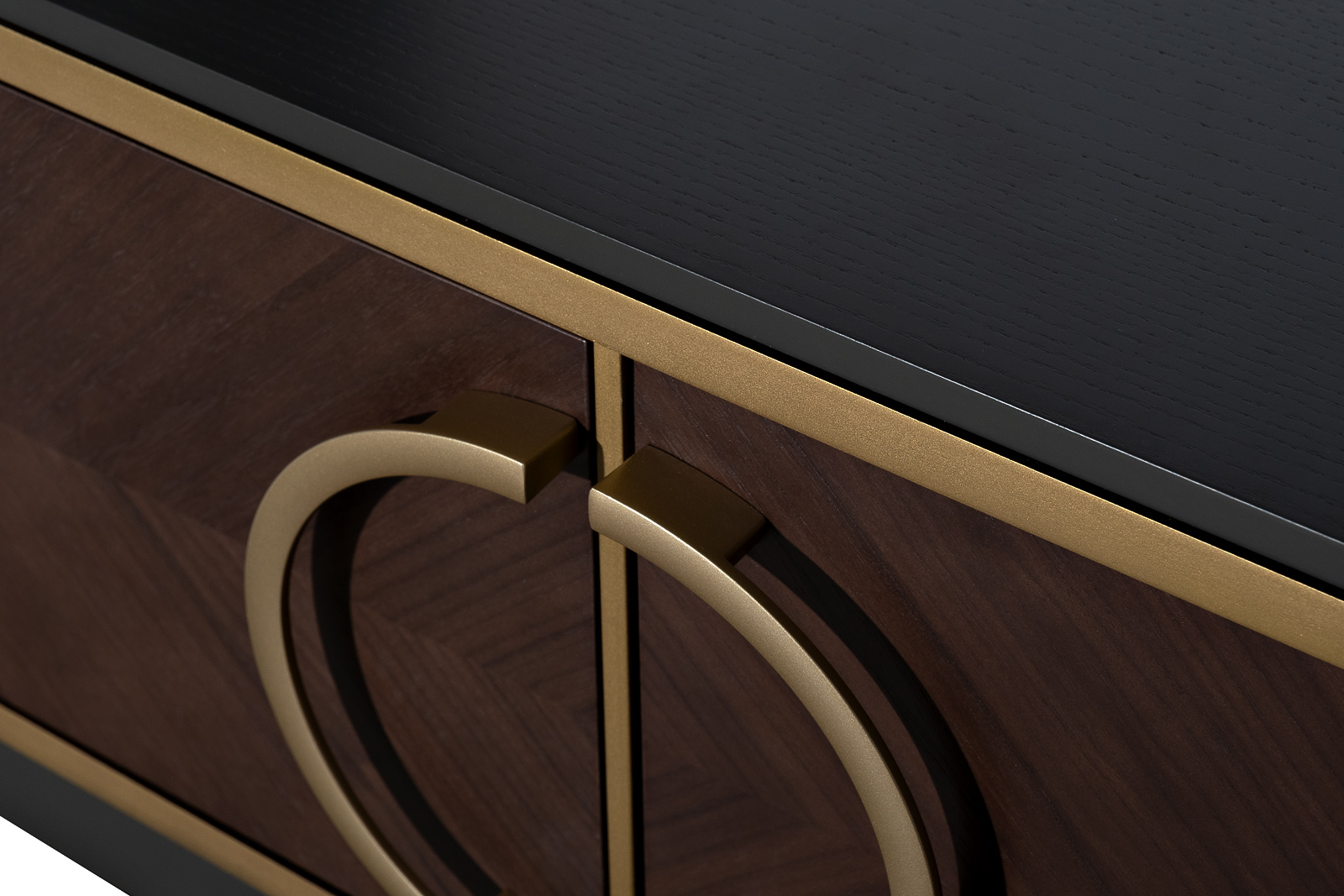 Консоль с 2-мя ящиками темный шпон 5