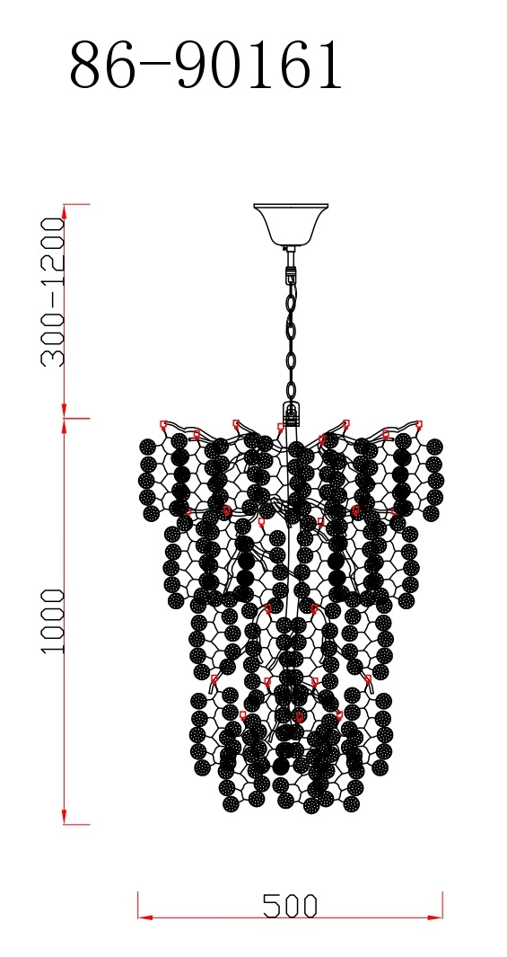 Люстра каскадная Neve золото 2
