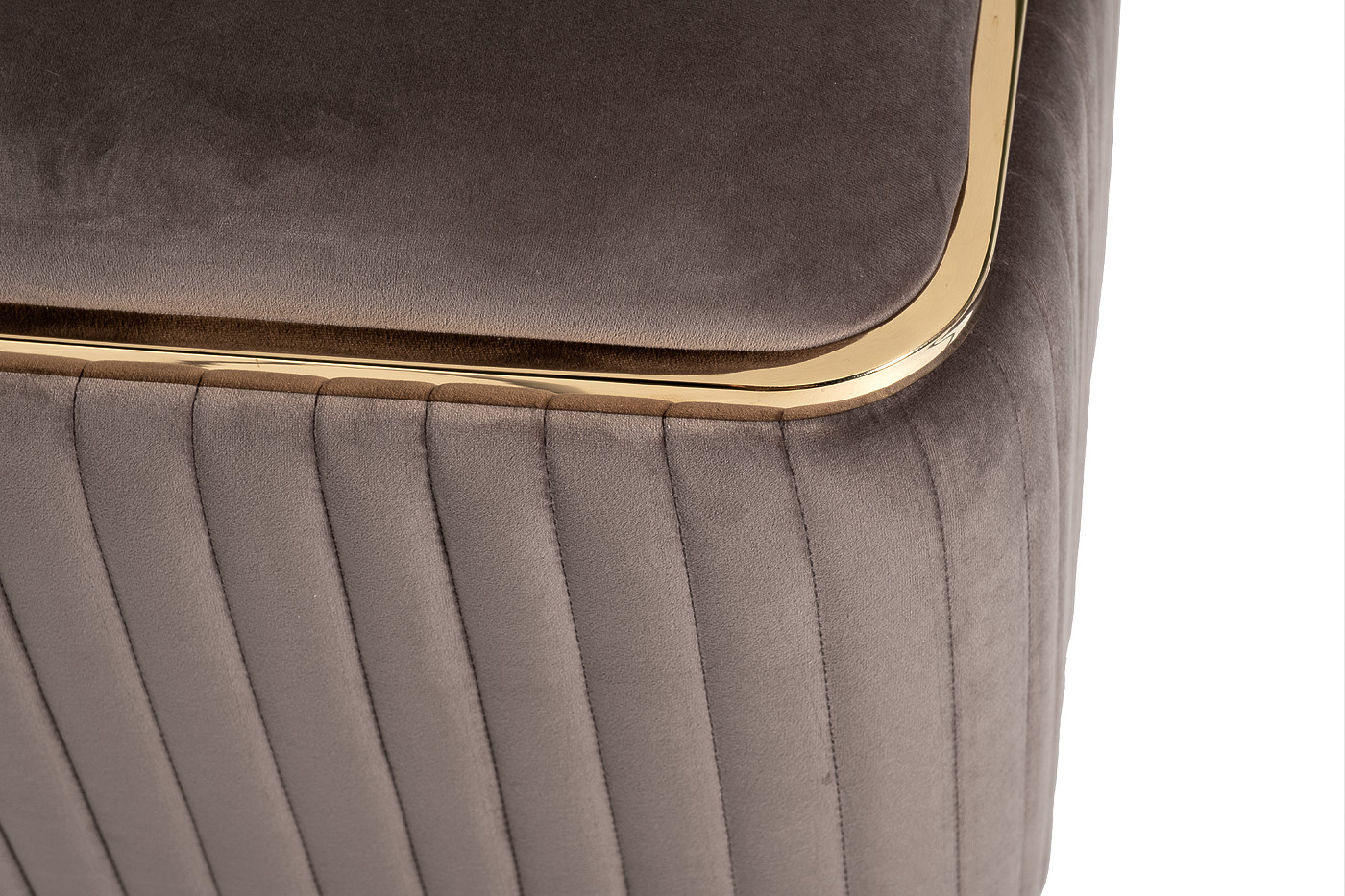 Пуф Гларус (Glarus) велюровый коричневый 3