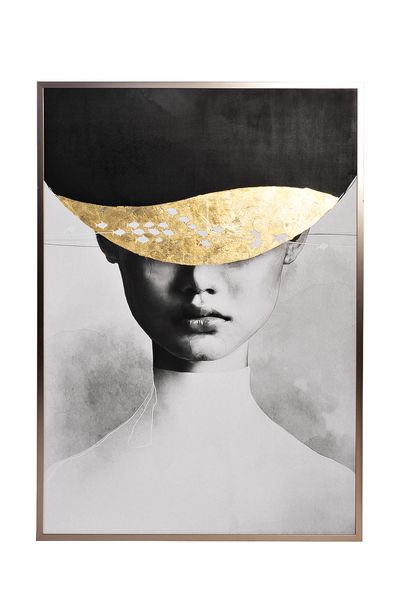 Холст «Затмение-1» в багете латунь 1