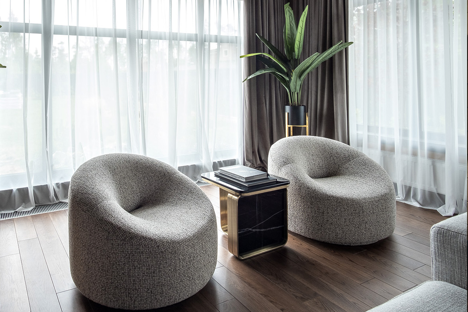 Кресло вращающееся Luna шенилл серое 6