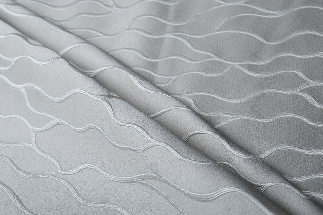 Ткань портьерная АЖУР (MESH) голубая 2