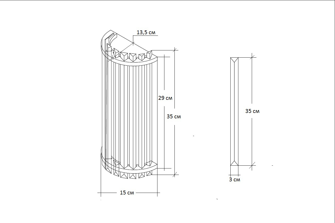 Бра стеклянное (хром) 4