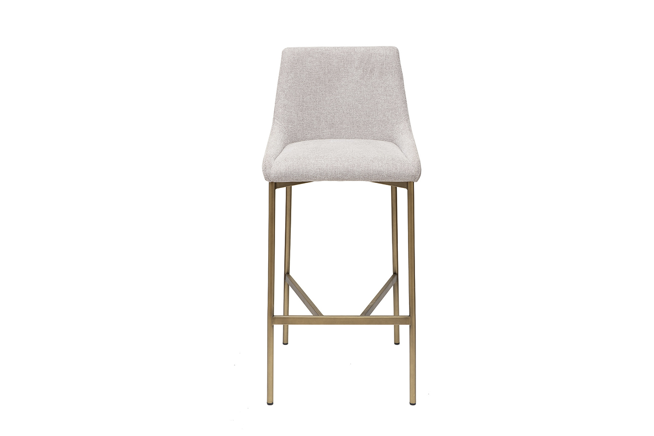 Стул барный белый/бронза 1