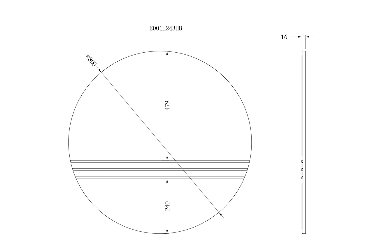 Зеркало круглое со вставками 3