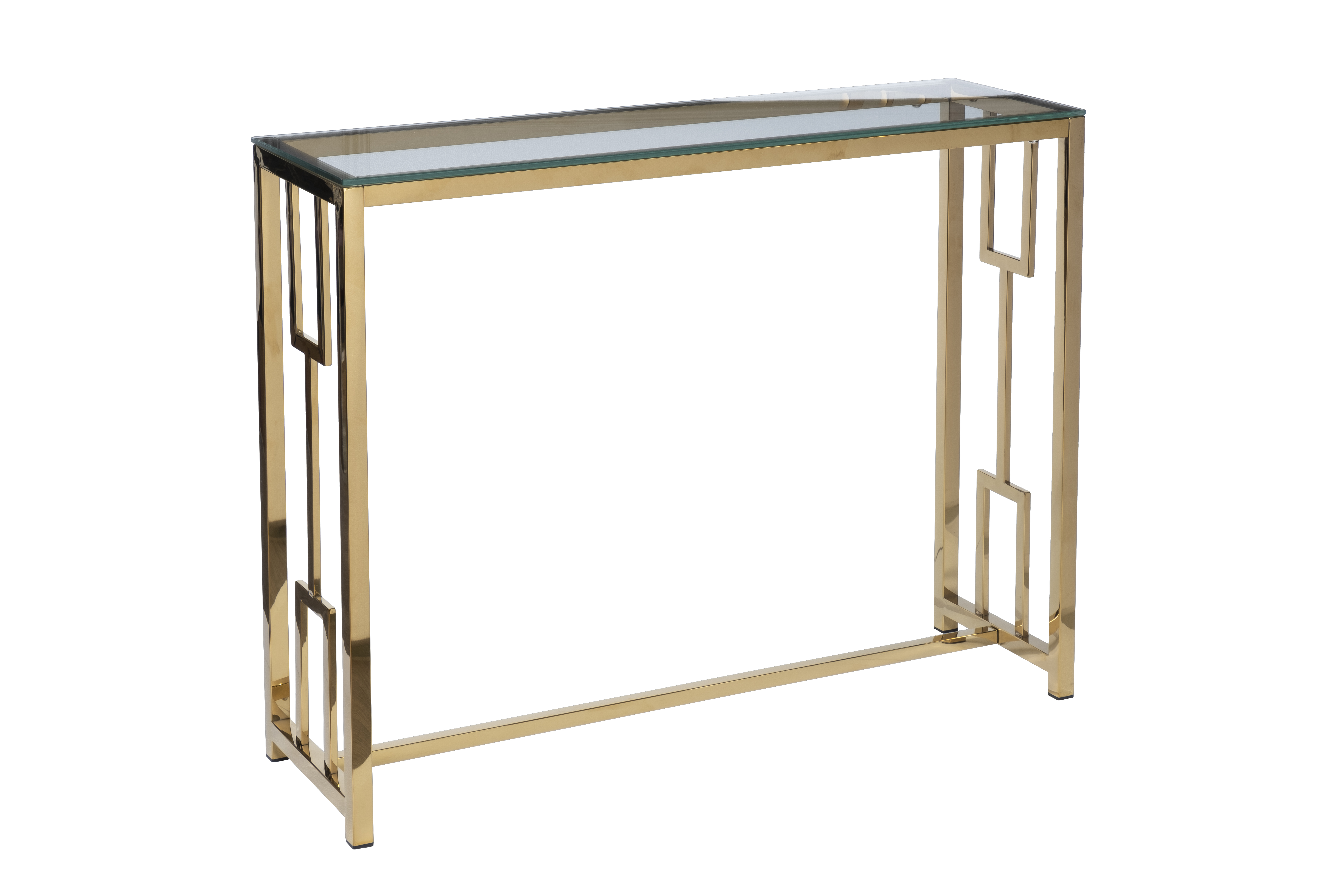 Консоль прозрачное стекло/золото 2