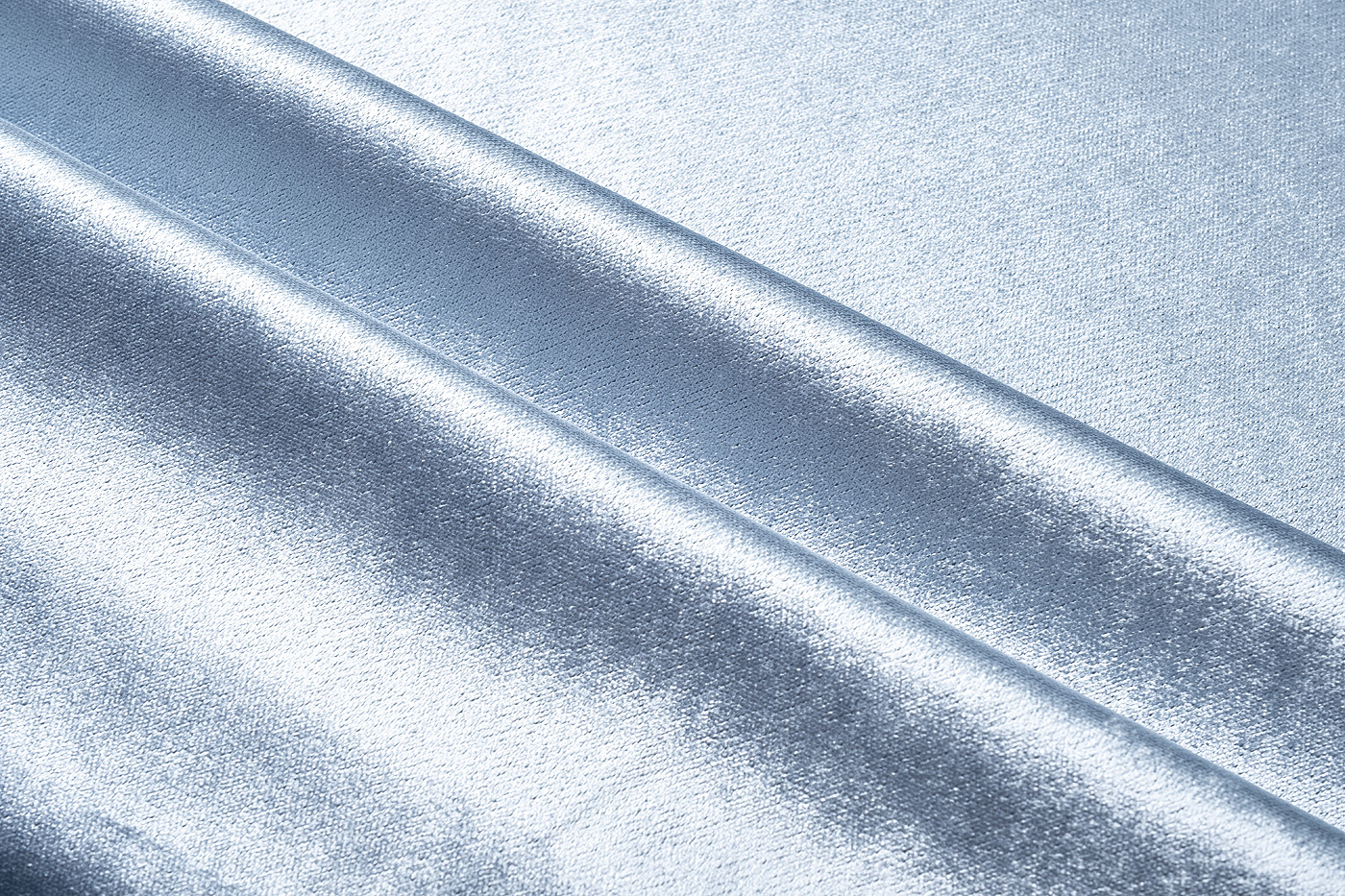 Ткань портьерная/мебельная VALDES PLAIN голубая 3