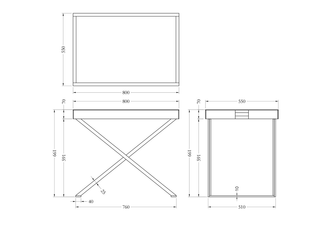 Стол сервировочный зеркальный золото/хром 6