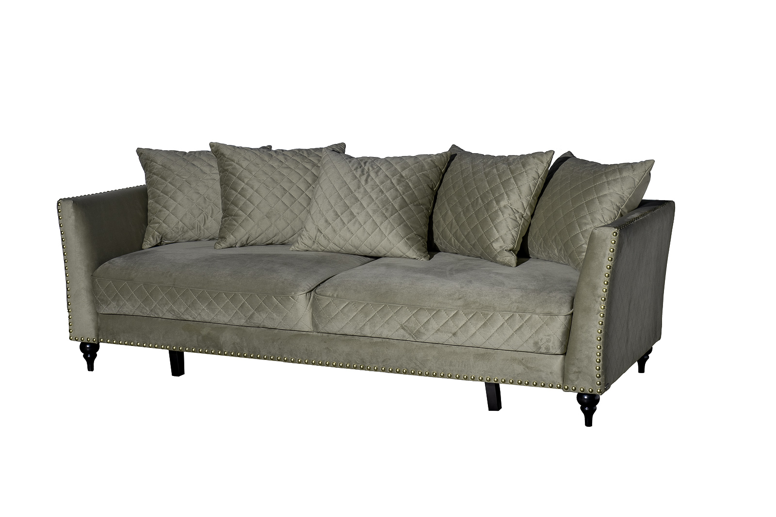 Диван Sorrento 230 трехместный раскладной оливковый 2