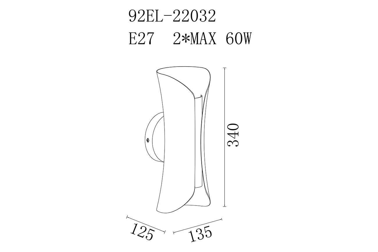 Бра металлическое черное 2