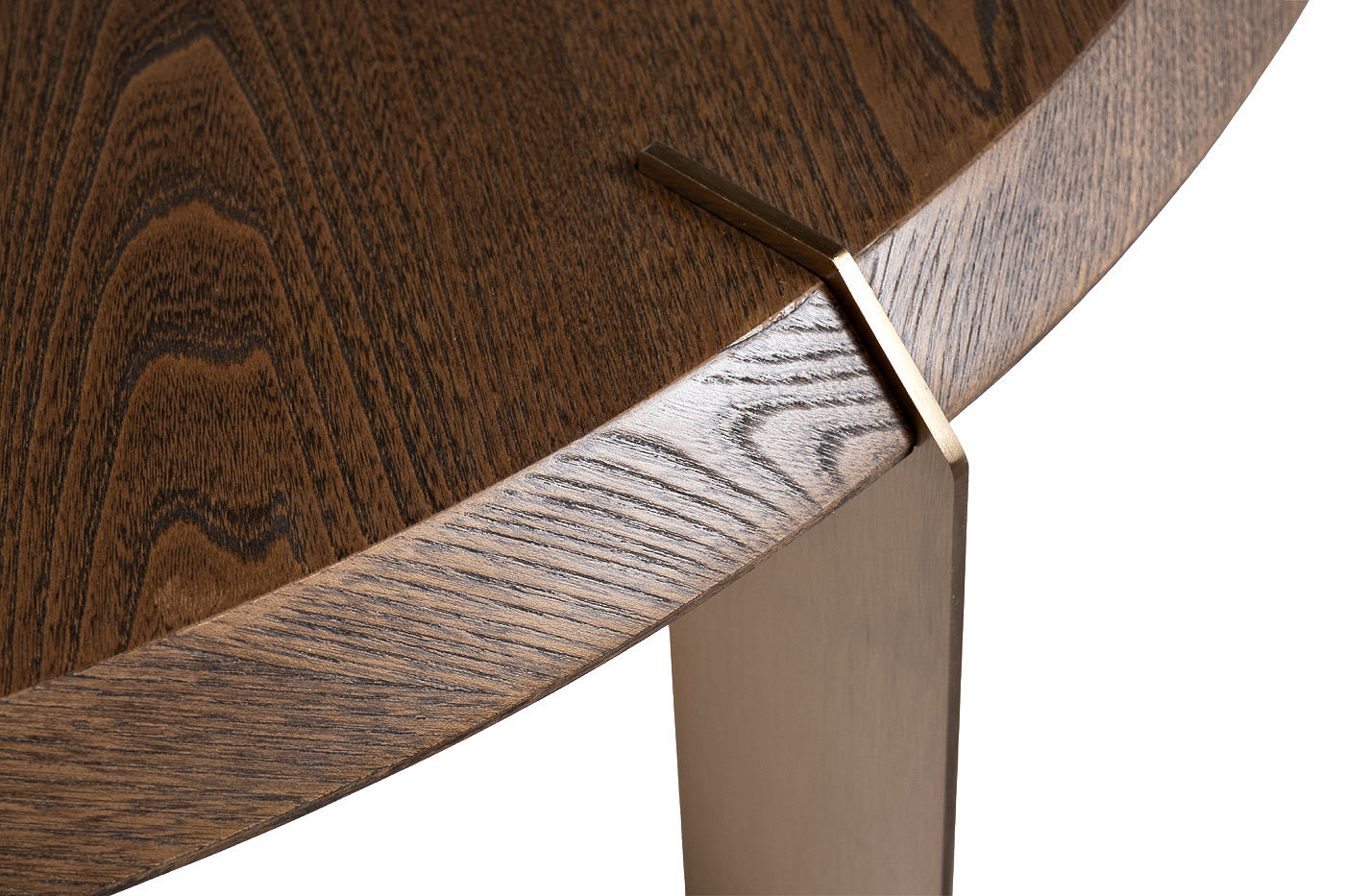 Стол журнальный круглый темный шпон 3