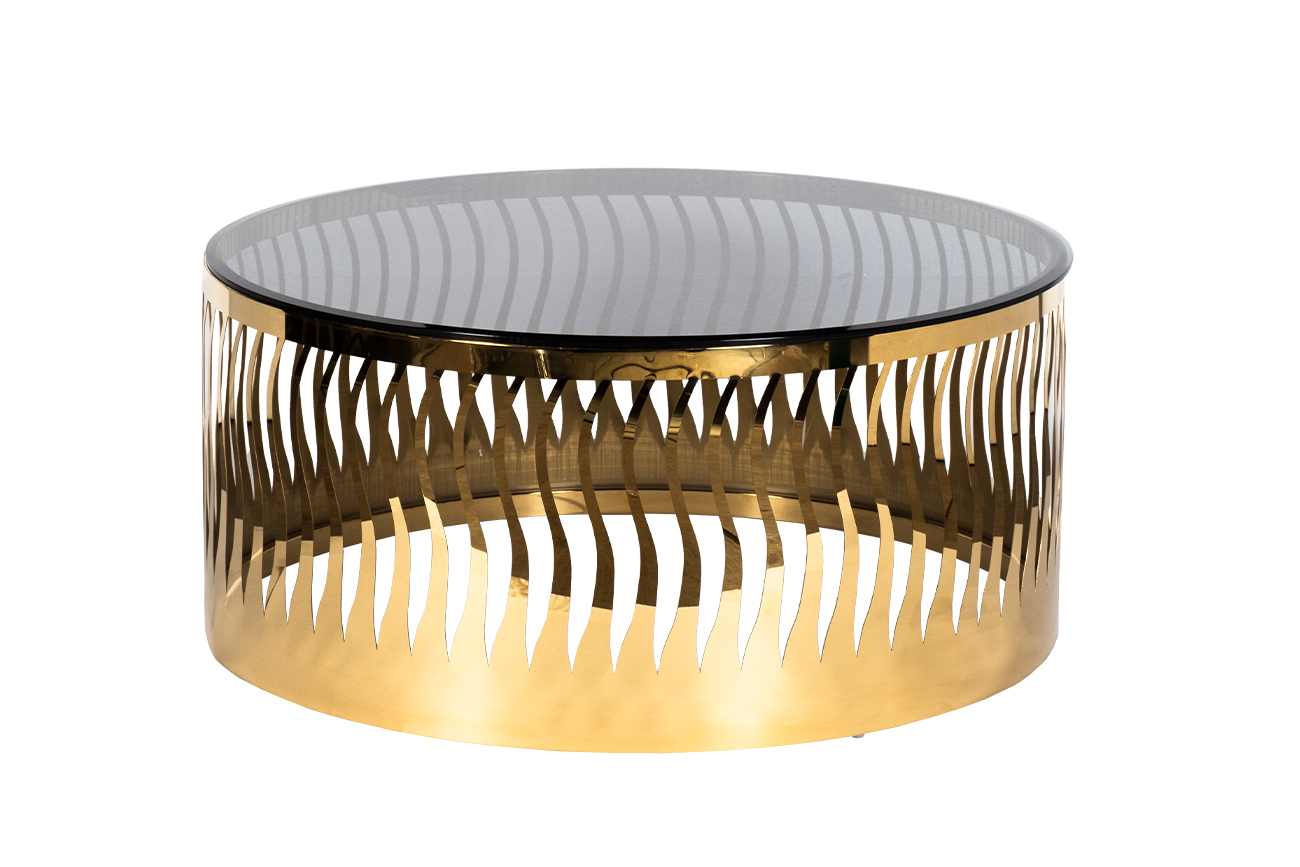 

Стол журнальный Wave тонир.стекло/золото (GY-CT8149GOLD)