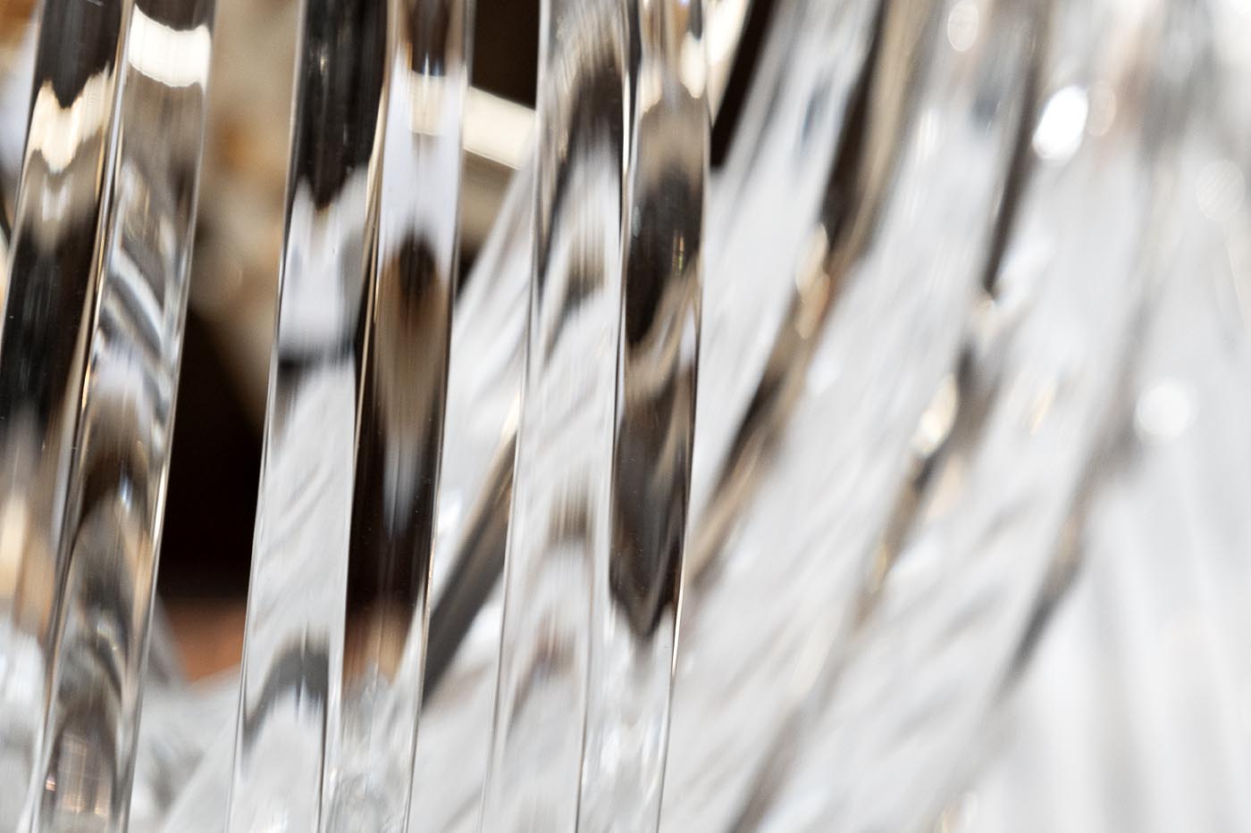 Люстра изящная стекло/золото 2