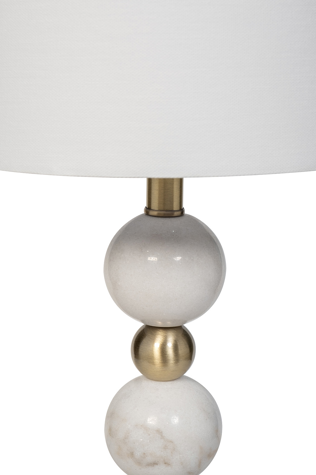 Лампа настольная мраморная с белым абажуром 2