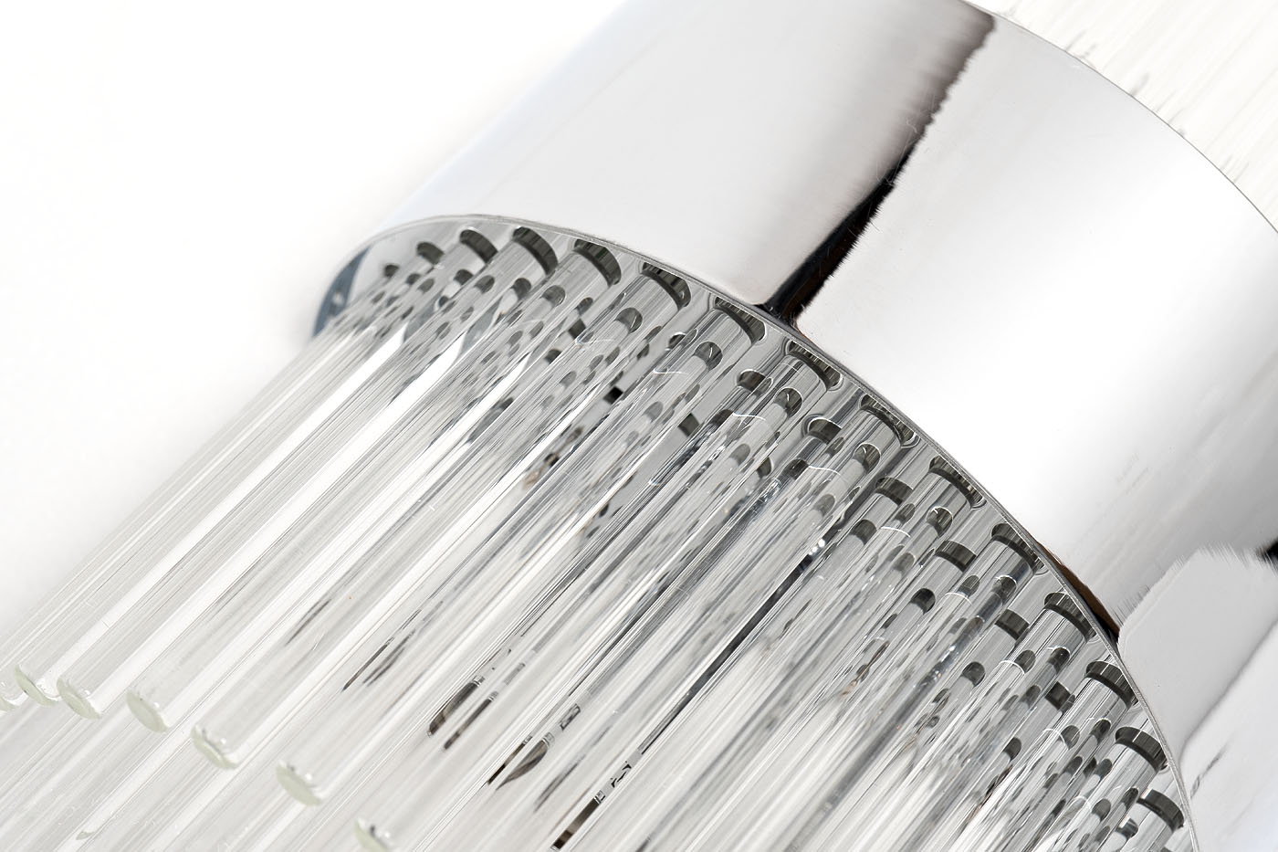 Бра стеклянное (хром) 2